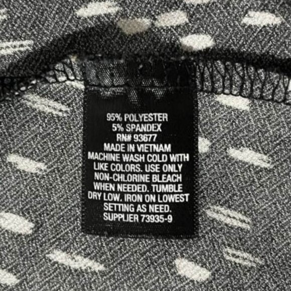 Worthington Black & White Smear Dot Puff Sleeve Top Size Medium | Trendy & Chic - Picture 8 of 11